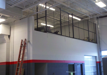 WireCrafters Wire Partition Cage for Storing Automotive Parts at dealership