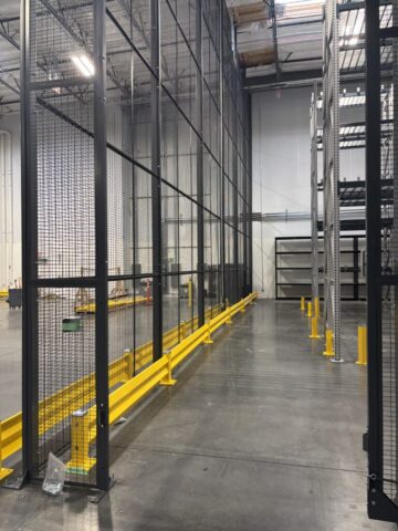 Grey 840 Woven Wire Security Cage Santa Clara Floor to Ceiling Case Study 01