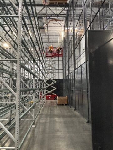 Grey 840 Woven Wire Security Cage Santa Clara Floor to Ceiling Electric Door Opener Case Study 05