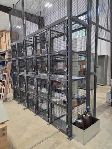 Trammell Equipment Company Case Study Wire Partition Cage Storage Lockers 05