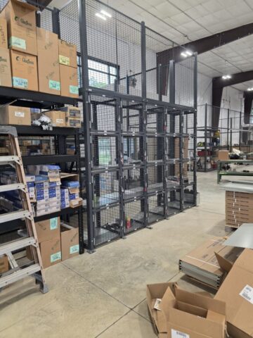 Trammell Equipment Company Case Study Wire Partition Cage Storage Lockers 07