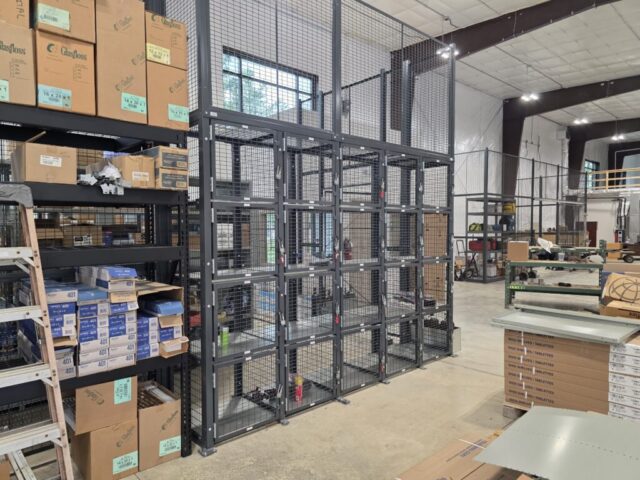 Trammell Equipment Company Case Study Wire Partition Cage Storage Lockers 08