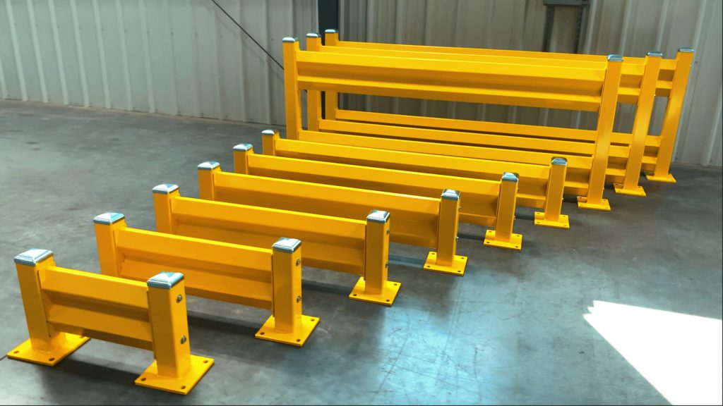 WireCrafters-Industrial-GuardRail-Sizes single and double guardrail lined up