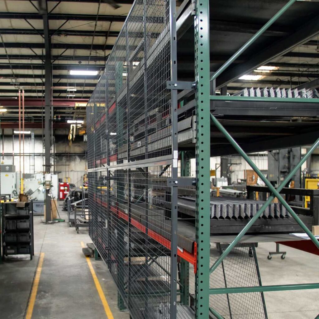 rackback safety panels on shelving units