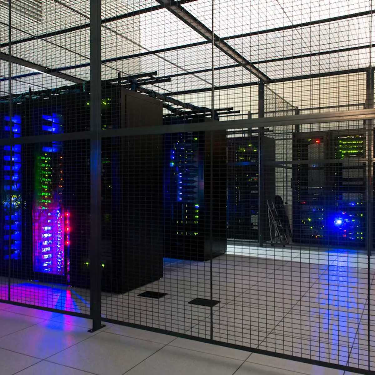 grey data center cage
