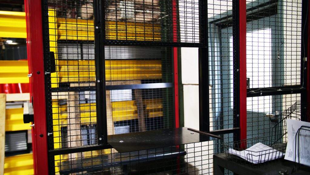 WireCrafters-Service-Window-Read-and-Black-DriverCage WireCrafters Driver Cage Service Window