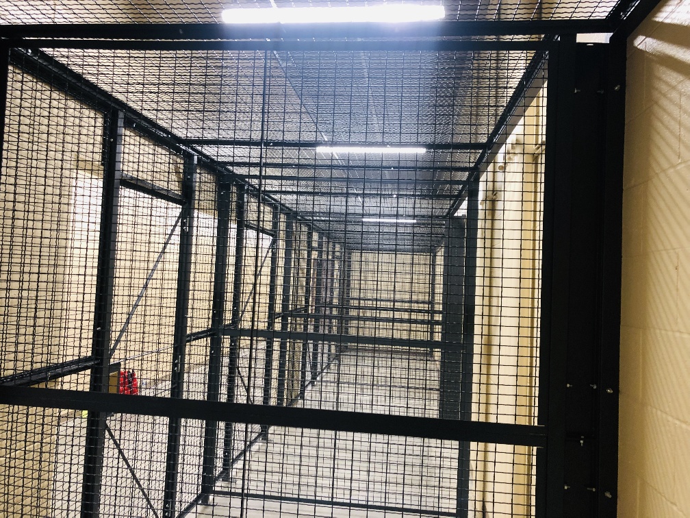 athletic storage cage